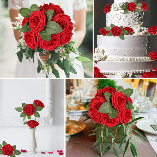 A Rosas Artificiales Decoración Fiesta De Boda Flor 8 Cm