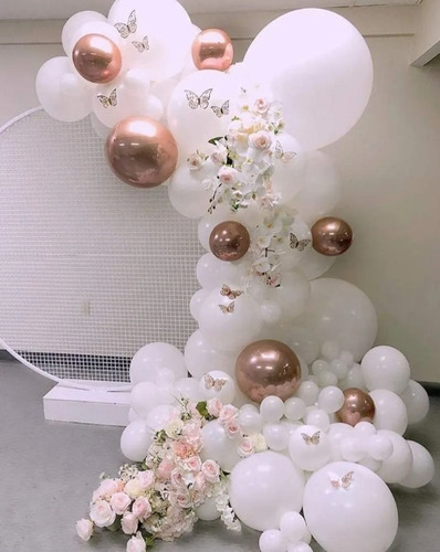 Decoración Globos Metálicos Fiesta Aro Guirnalda Cumpleaños