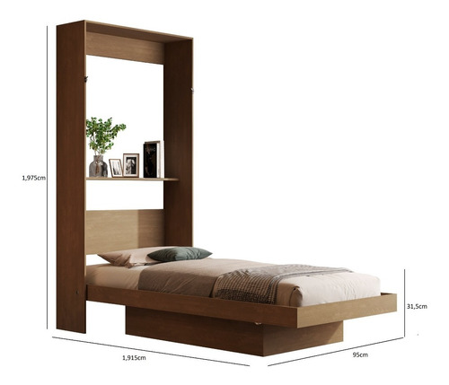 Cama Articulável Solteiro Para Quarto Sala - Rápido Cor Marrom