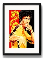 Comprar Cuadro Bruce Lee Kung Fu Artes Marciales Brs1 Con Paspartú