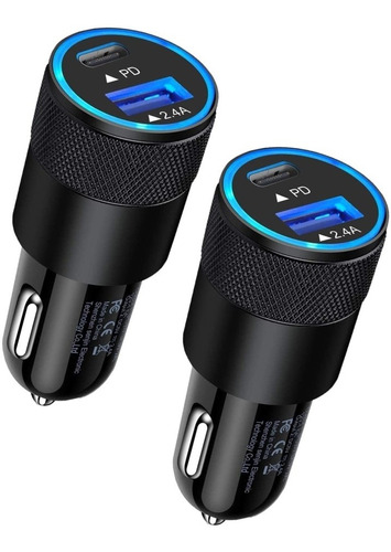 Cargador Carro Usb Y Usb C 