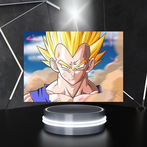 Cuadro En Aluminio Majin Vegeta 4k Fhd 30x20 Cm Dbz