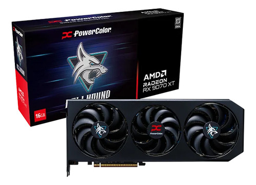 Tarjeta De Video Powercolor Hellhound Rx 9070 Xt 16gb Gddr6
