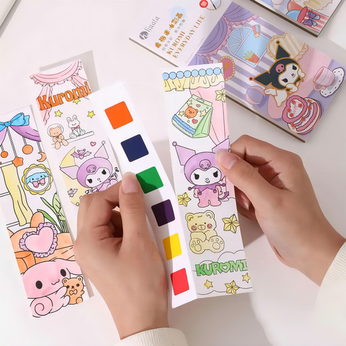Bloque de dibujo en acuarela My Melody Kuromi Hello Kitty