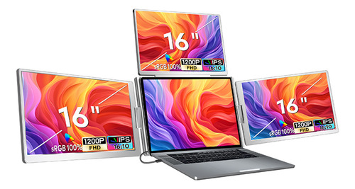Extensor De Monitor Triple Pantalla Para Portátil 16 1200p