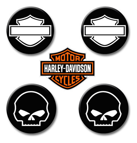 Emblema Circular Harley Davidson Autoadhesivo Extrafuerte