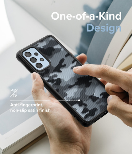 Imagen 4 de 6 de Funda Para Samsung A53 5g Ringke Fusion Camo Black Matte