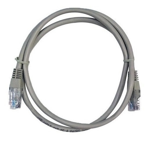 Cable De Red Ethernet Router Modem Patch Cord Cat 5e 1m Gris