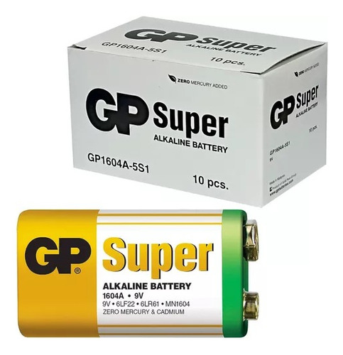 Pilas Bateria  9v Cuadrada Gp Super Alcalina Original