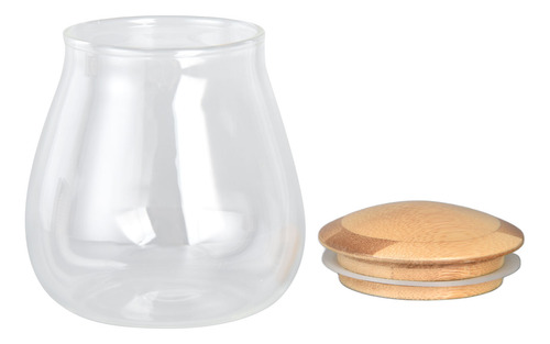 Tapa De Recipiente Sellada De Vidrio Transparente Segura Par