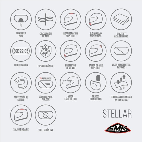 Imagen 4 de 10 de Casco Smk Stellar Swank 93 Marquez Nuevo Modelo Moto Delta