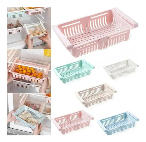 Bandeja Estante Extensible Cajón Para Heladera Recipiente X5