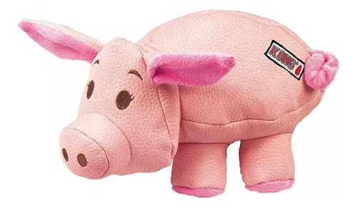 Brinquedo Kong Plush Phatz Pig Piggy M com guincho para cães, cor rosa