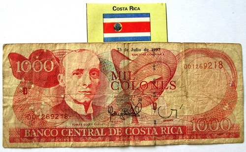 C8497 - Costa Rica - Cédula De 1000 Colones De 1997  Em Bom 