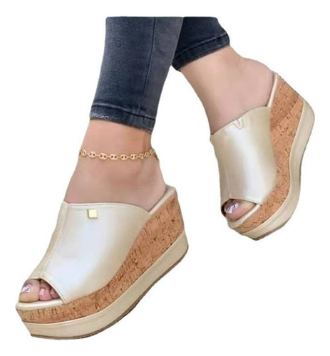 Zapatillas De Mujer De Suela Gruesa, Sandalias Transpirables