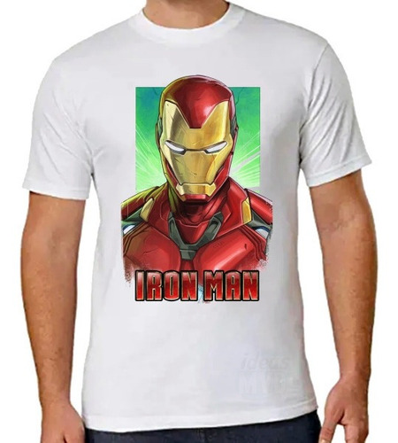 Remera Iron Man 04 (blanca) Ideas Mvd