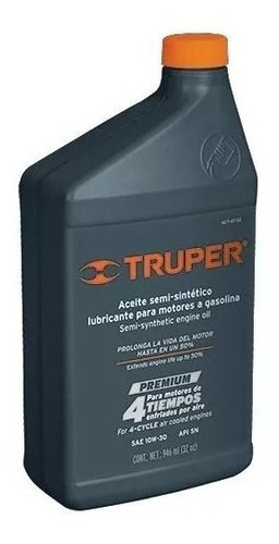 Aceite Semi-sintetico 4 Tiempos 1 Lt Truper 14929