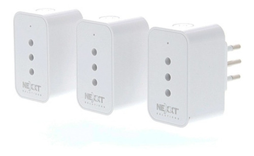 Pack 3 Tomacorriente Smart Nexxt Color Blanco