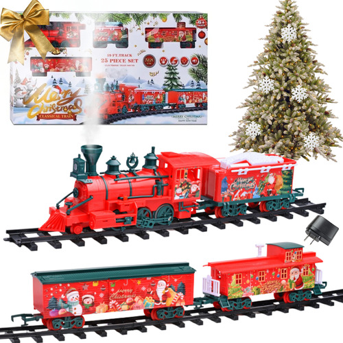 Tren Clásico De Navidad 25 Pcs 568 Cm Recargable  