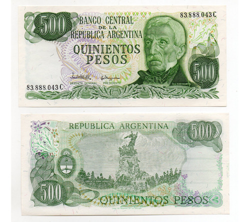 Argentina Billete 500 Pesos Ley Bottero 2432 Sin Circular