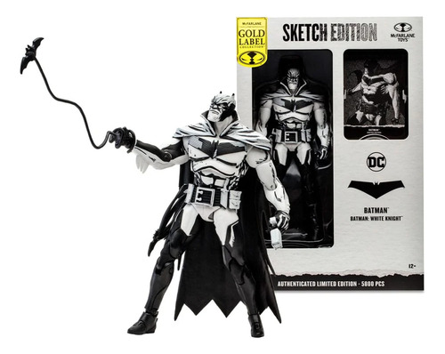 Figura Mcfarlane Gold Label Sketch - Batman White Knight 7
