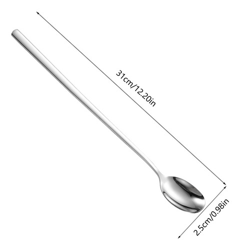 . (ps-l) Juego De Cucharas De Mango Largo Para Cocina De