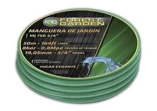 Manguera De Jardin 50mts Forest & Garden Mj7503/4 3/4 G P Color Verde oscuro