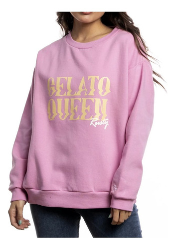 Rusty Gelato Queen Oversized Crew Buzo Mujer