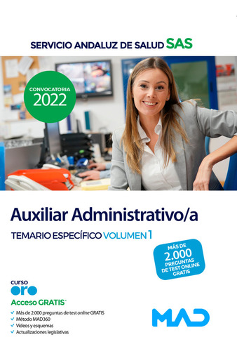 Libro Auxiliar Administrativo Servicio Andaluz Salud Vol ...