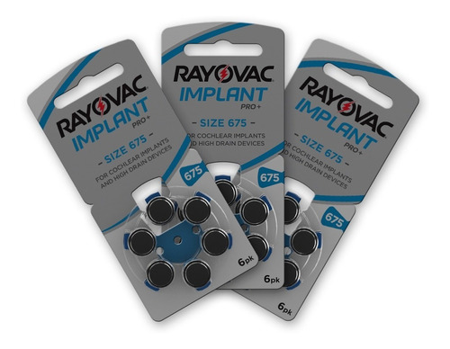 Pilas Implante Nº675 Rayovac 3 Blíster-audical Mejor Precio!