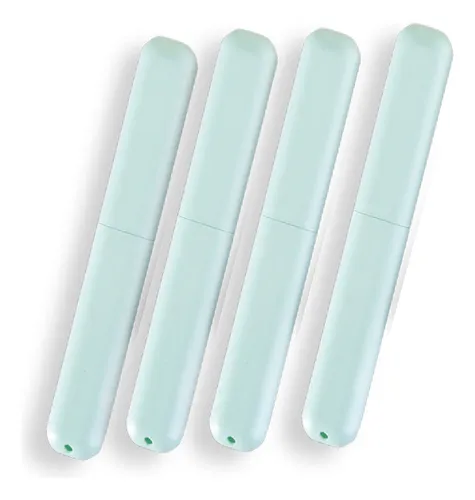Set X4 Portacepillo Dental Individual Estuche De Viaje