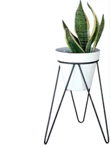 Comprar Porta Maceta Soporte De Hierro + Maceta  Combo Para Plantas 