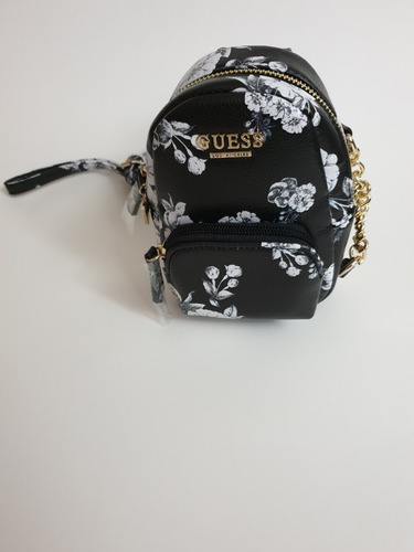 Imagen 2 de 5 de Mini Mochila Guess Original Black White Floral Evan