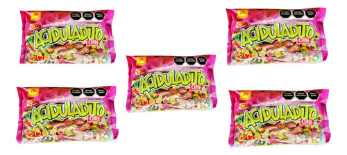 Dulce De La Rosa Aciduladito Con Chile 100 Pzas 5pack
