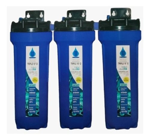 Filtro De Agua Triple Acción (3 Etapas) 10 Pulgadas