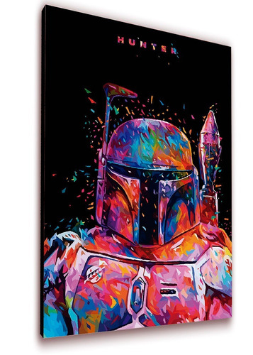 Cuadro 50x30 Cms Decorativo Hunter Star Wars+envío Gratis