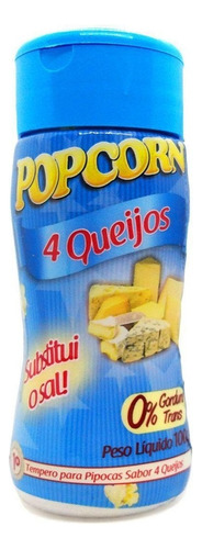 Tempero P/ Pipoca Popcorn Sabor 4 Queijos Substitui Sal 100g