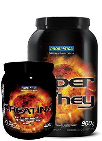 Hiper Whey 900g + Creatina 420g - Probiótica