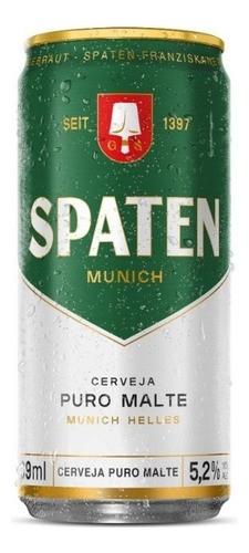 Cerveja Spaten Munich Puro Malte Lata 269 Ml