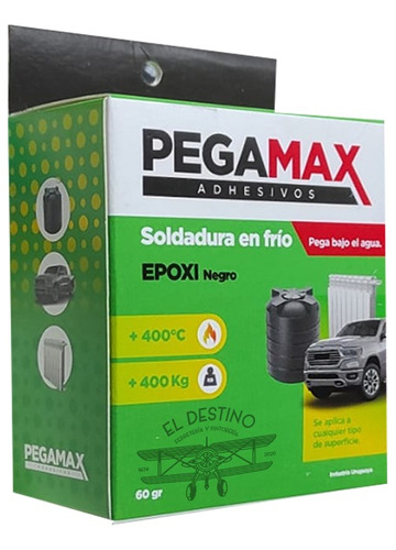 Soldadura En Frio Pegamax Epoxi Negro Pega Bajo El Agua Ed