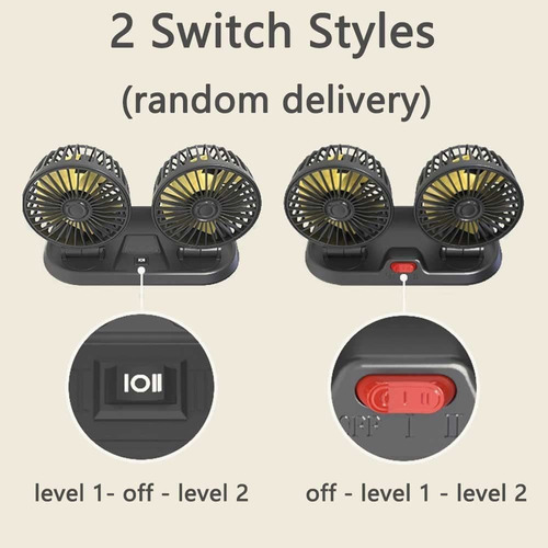 Q Ventilador Universal De Doble Cabeza Para Camión 24v