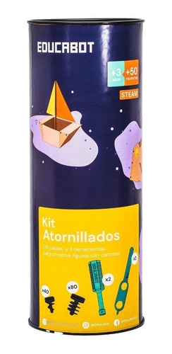 Imagen 3 de 10 de Kit Juego Didáctico Atornillados 124 Piezas Construccion