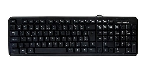 Teclado Usb Kb-11bk Preto C3tech Abnt2 Portugues Brasil