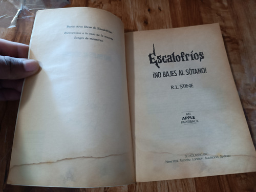 Libro Rl Stine Escalofríos No Bajes Al Sotano (Usado)