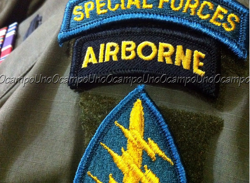 Us Army Special Forces Airborne Dress Tab Hook Patch. Nuevo