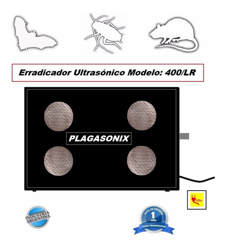 Imagen 2 de 10 de Erradicador Ultrasónico 400/lr Uso Industrial Plagasonix