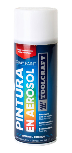 Pintura En Spray Colores Básicos Blanco Brillante Toolcraft