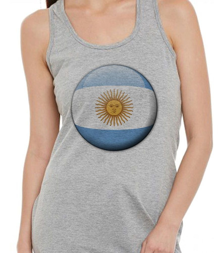 Musculosa Esfera Bandera De Argentina