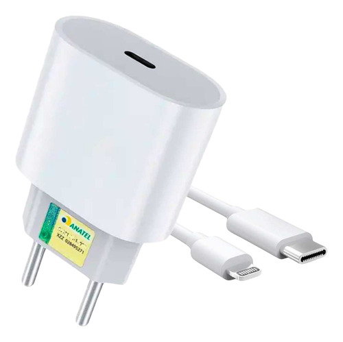 Carregador Turbo 30w Usb-c Lightning iPhone 8 X 11 12 13 14