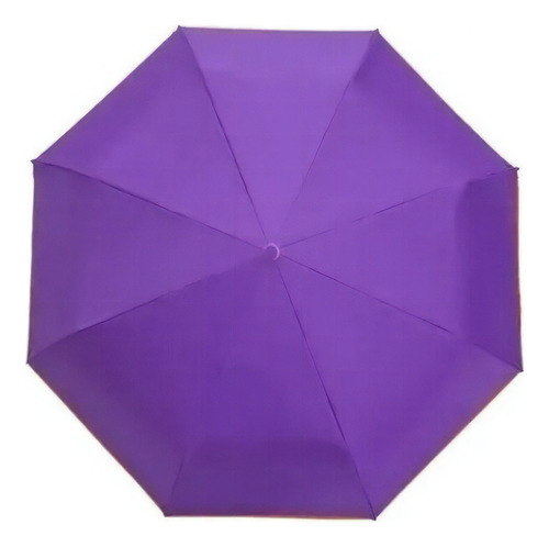 Paraguas Sombrillas Para Lluvia Y Sol Reforzado De Bolsillo Color Morado